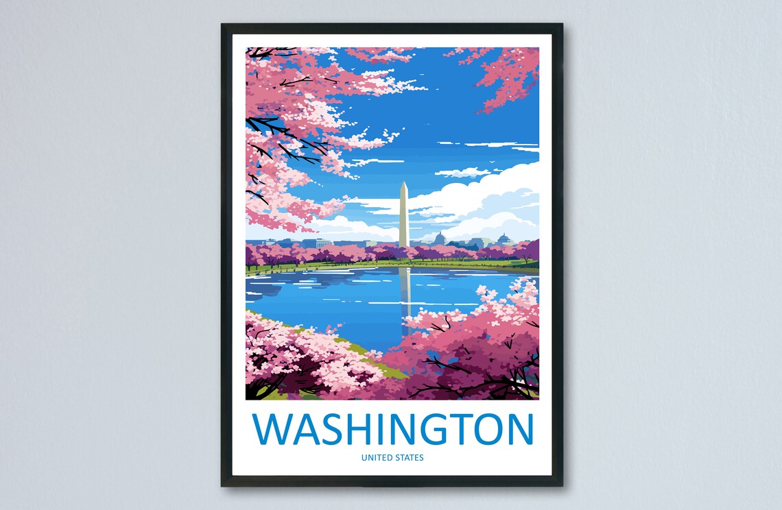Washington DC Travel Print, United States Poster