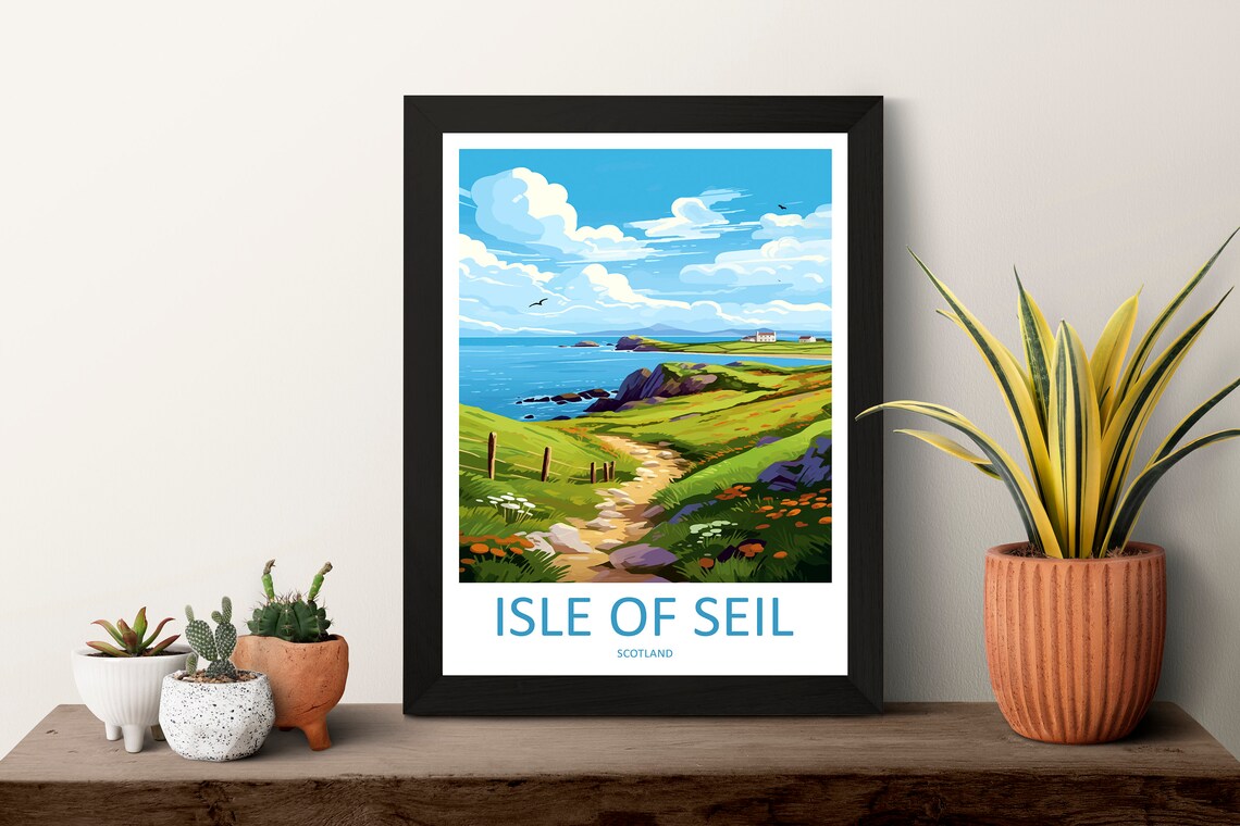 Isle Of Seil Travel Poster, Scotland Place Print - Image 3