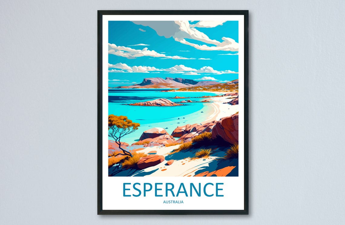 Esperance Australia Turquoise Bay Red Granite Rocks Coastal Print