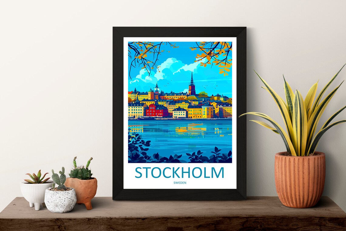 Stockholm Print, Sweden Travel Poster Art Print - Image 3