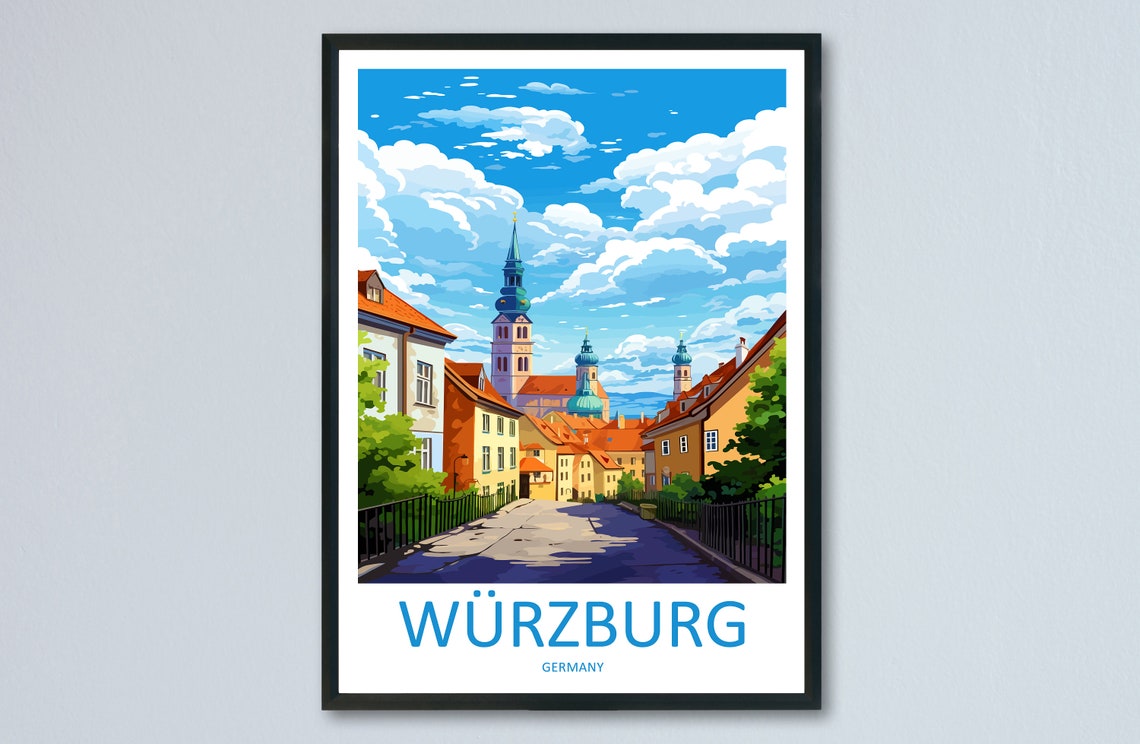 Wrzburg Travel Print Wall Art Wrzburg Wall Hanging Home Decor Wrzburg Gift Art Lovers Wall Art Print Art Wrzburg Germany