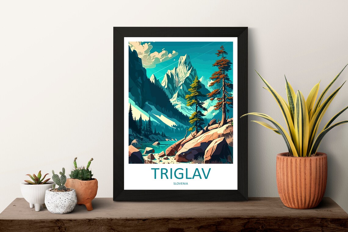 Triglav Travel Poster, Slovenia Art Print - Image 3