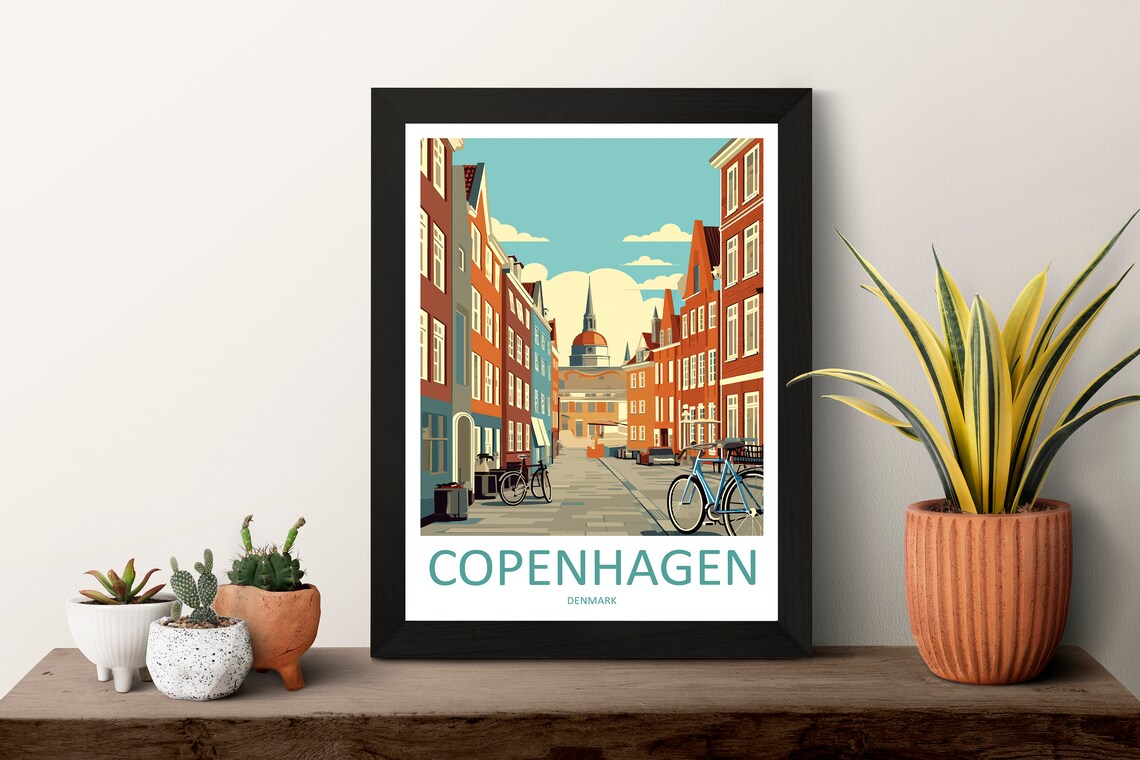 Copenhagen Travel Poster, Denmark Wall Decor - Image 3