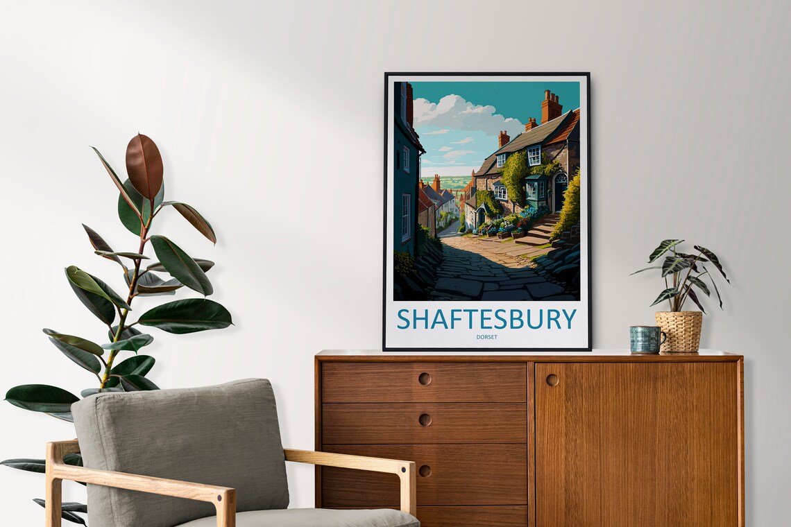 Shaftesbury Travel Poster, England Wall Decor - Image 2