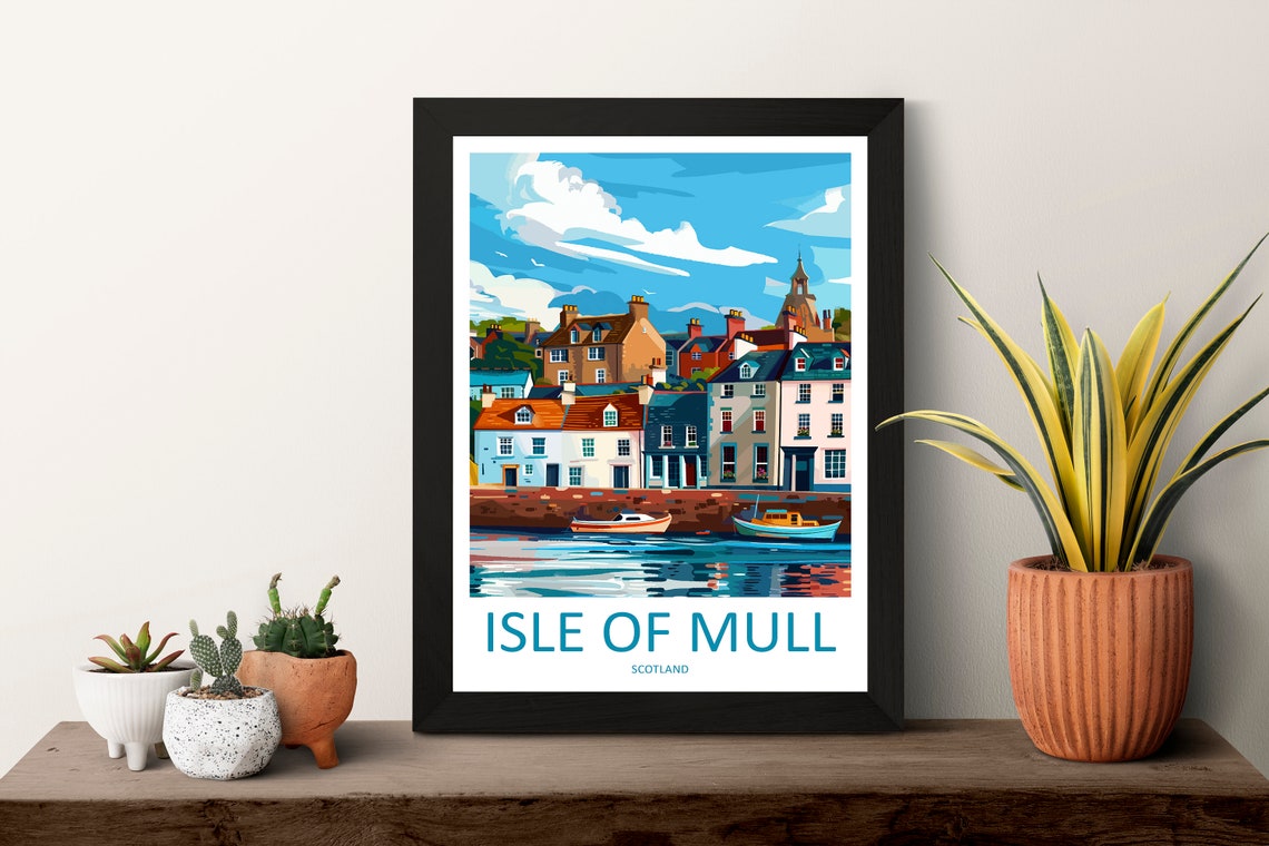 Isle Of Mull Travel Print Wall Art Isle Of Mull Wall Hanging Home Dcor Isle Of Mull Gift Art Lovers Scotland Art Lover Gift Isle Of Mull - Image 3