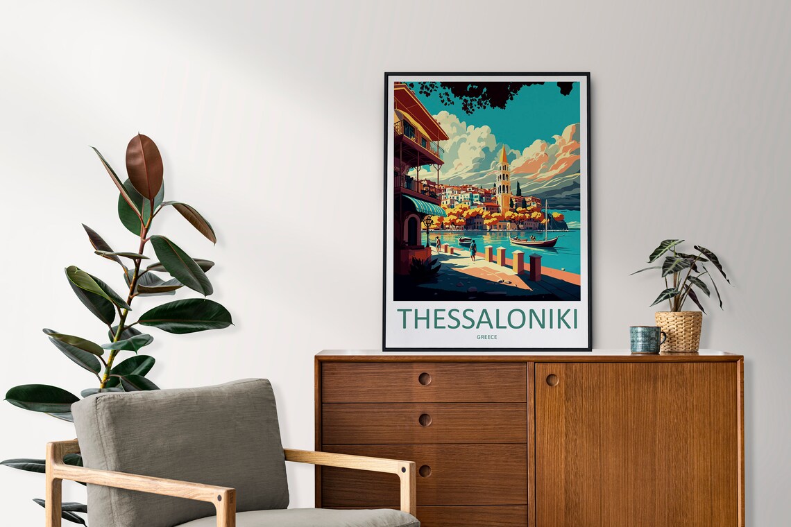 Thessaloniki Travel Print, Greece Wall Art - Image 2