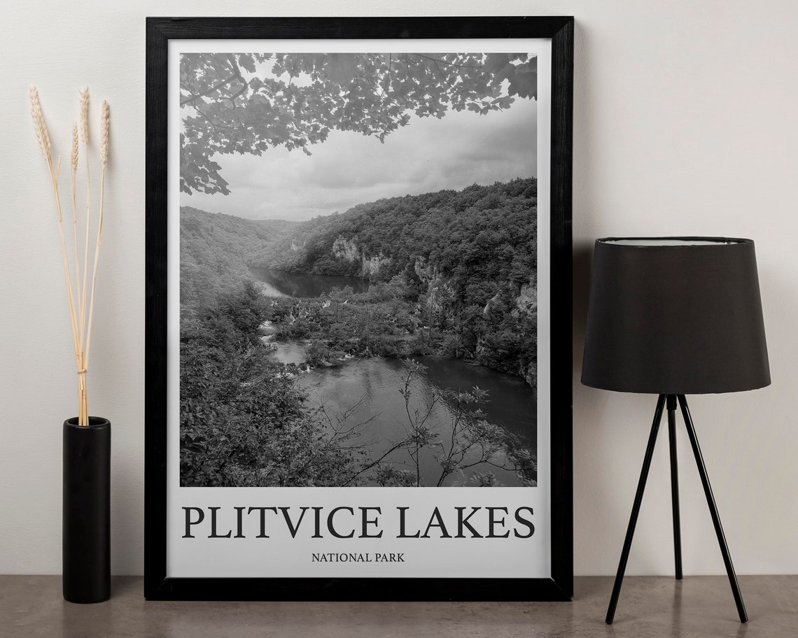 Plitvice Lakes Photo Print Of Plitvice Lakes Croatia Travel Photo Hanging Decor Photo Travel Art Gift For Travel Artwork Wall Art Framed - Image 3