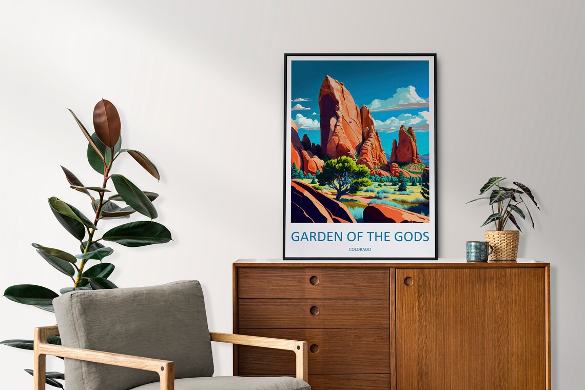 Gardens Of The Gods Travel Poster, Colorado Wall Art - Image 2
