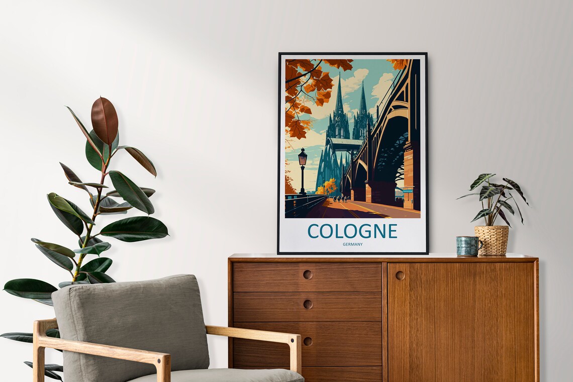 Cologne Travel Poster, Germany Wall Art Print - Image 2