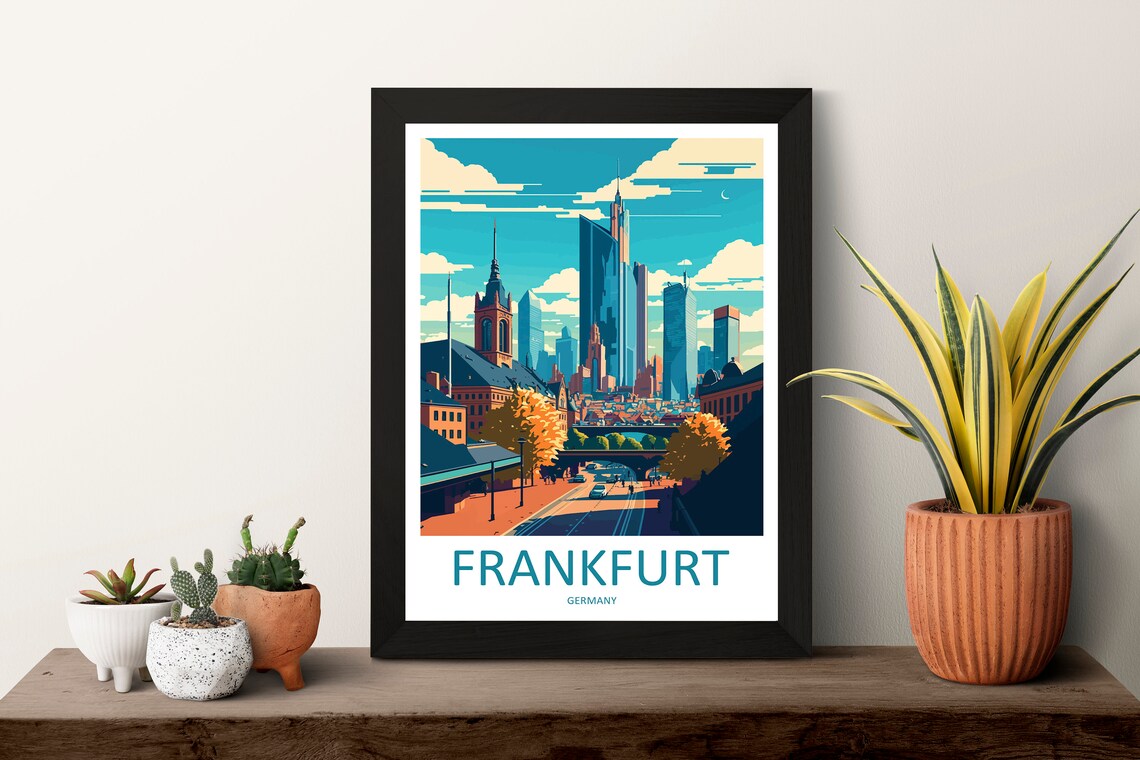 Frankfurt Travel Poster, Germany Wall Decor - Image 3