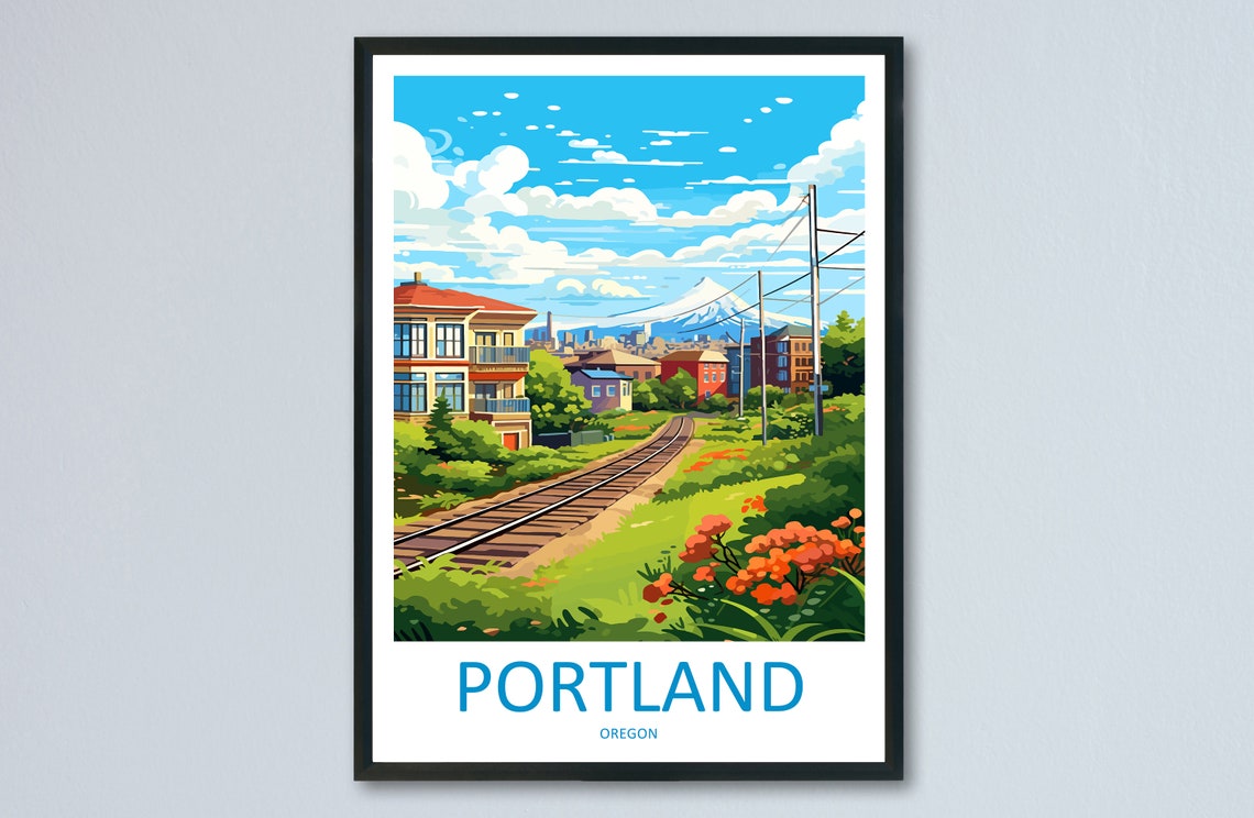 Portland Travel Print Wall Art Portland Wall Hanging Home Dcor Portland Gift Art Lovers Oregon Art Lover Gift Portland Poster