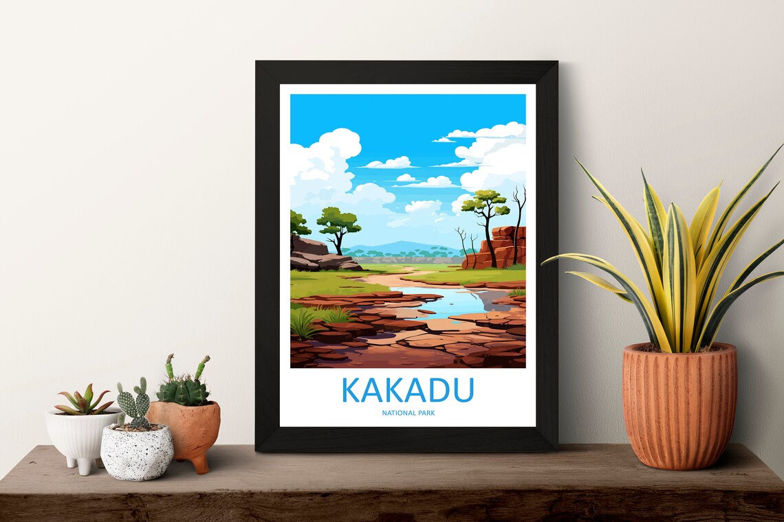 Kakadu National Park Red Rock Waterhole Outback Travel Poster - Image 3