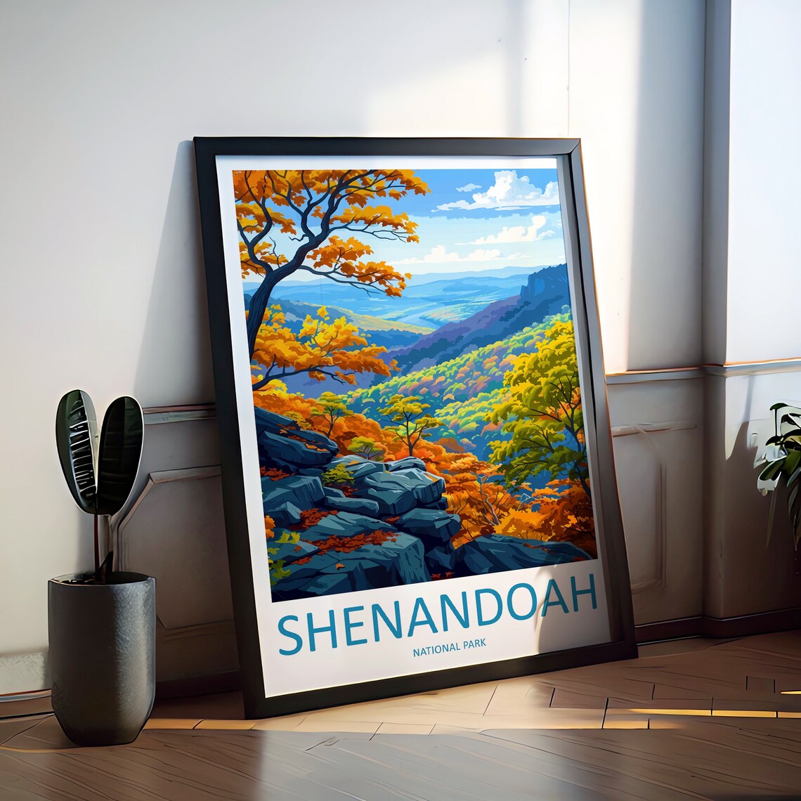 Shenandoah National Park Autumn Foliage Mountain Vista Travel Poster - Image 2