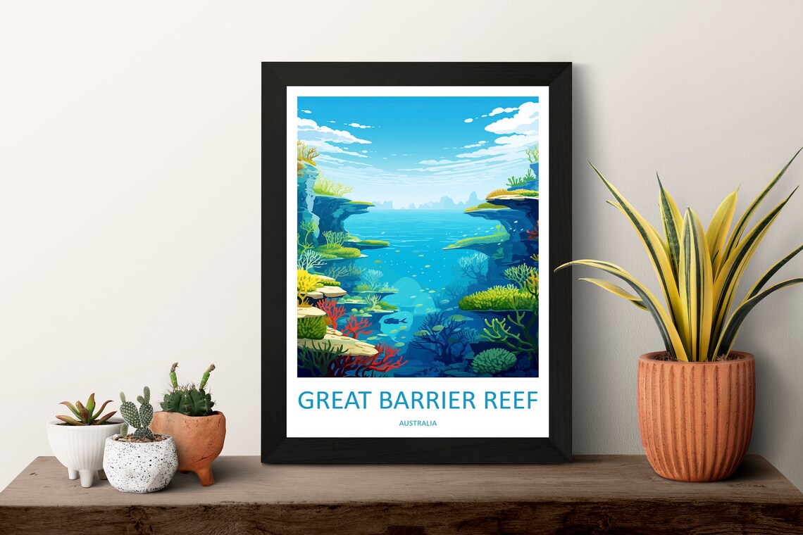 Great Barrier Reef Travel Poster, Australia Wall Art - Image 3