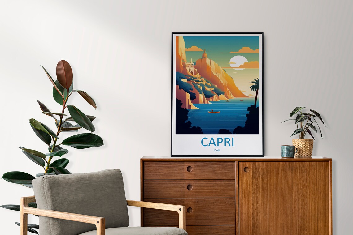 Capri Travel Poster, Capri Italy Wall Art Print - Image 2