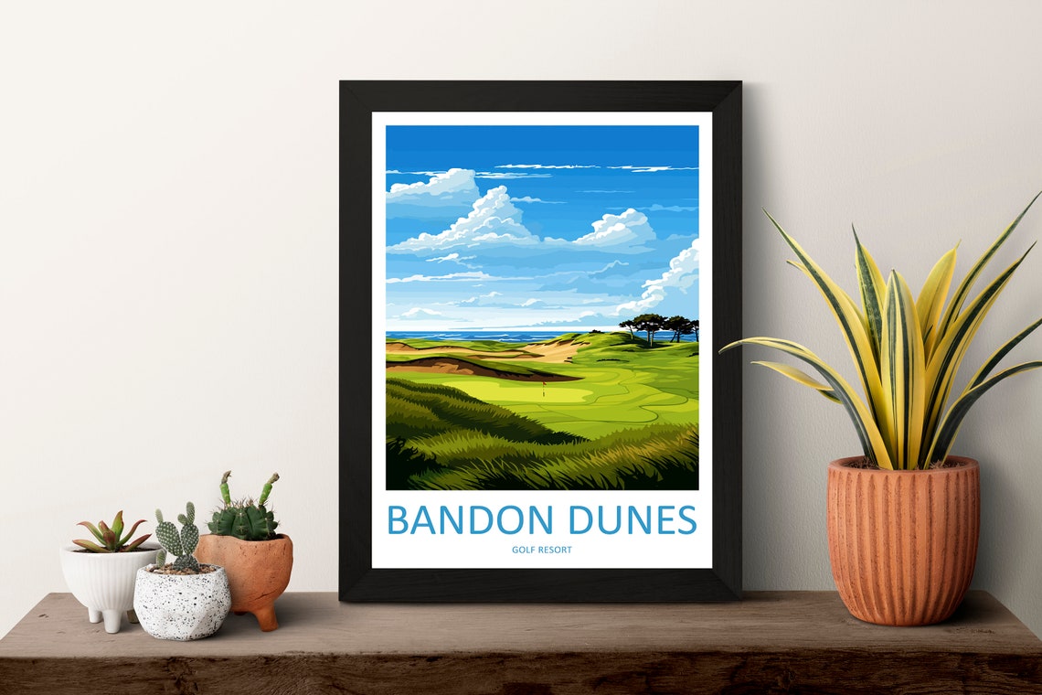 Bandon Dunes Golf Resort Coastal Links Course Ocean View Poster - Image 3