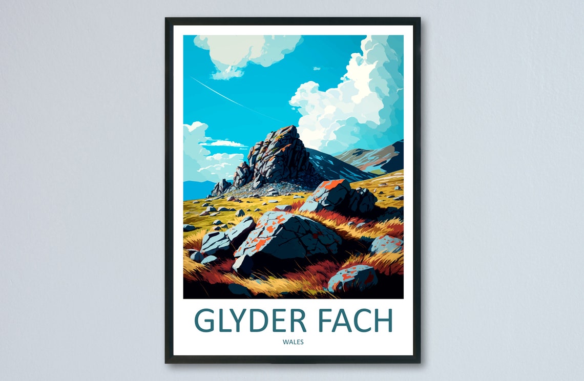Glyder Fach Travel Print Wall Art Glyder Fach Wall Hanging Home Dcor Glyder Fach Gift Art Lovers Welsh Art Lover Gift Glyder Fach Travel