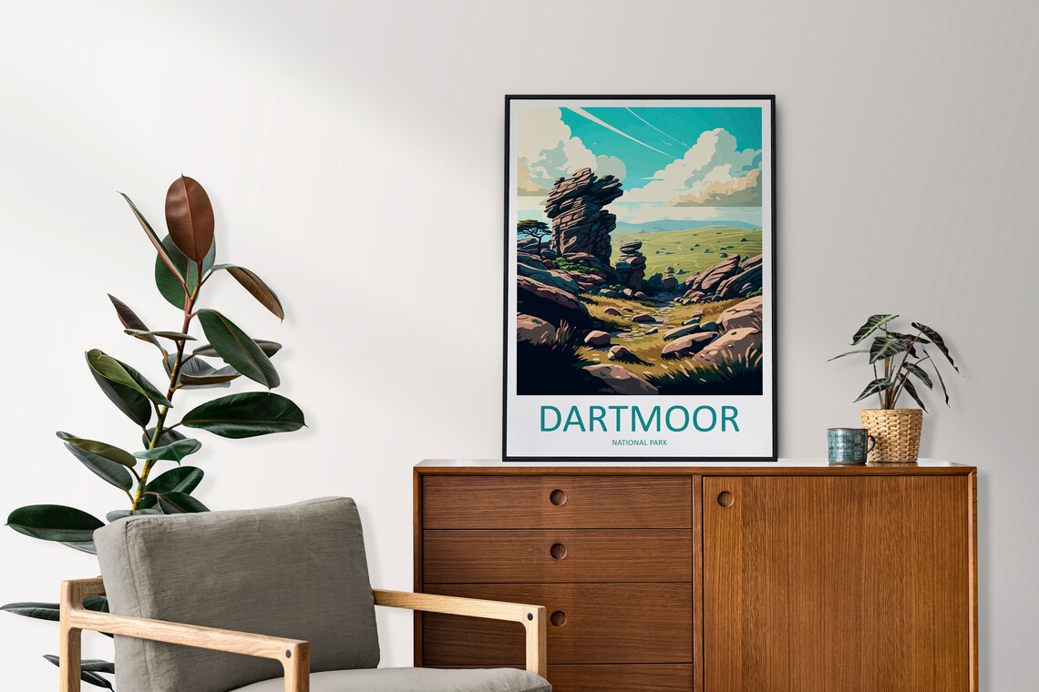 Dartmoor Travel Poster, National Park Wall Art - Image 2