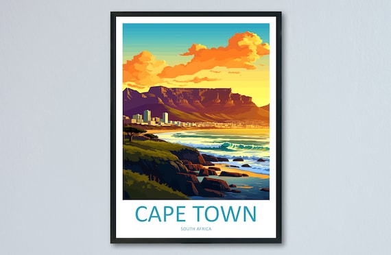 Cape Town Travel Print Wall Art Cape Town Wall Hanging Home Dcor Cape Town Gift Art Lovers South Africa Art Print Cape Town Wall Dcor Art