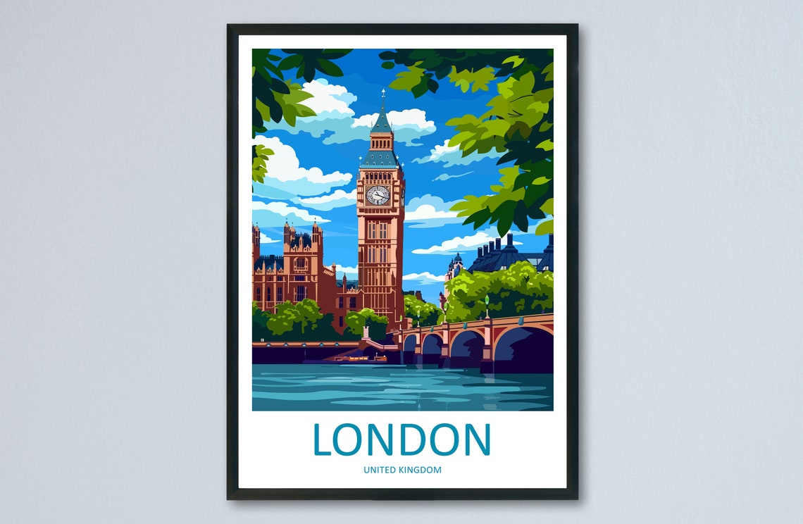London Big Ben And Parliament Across The River Thames Poster
