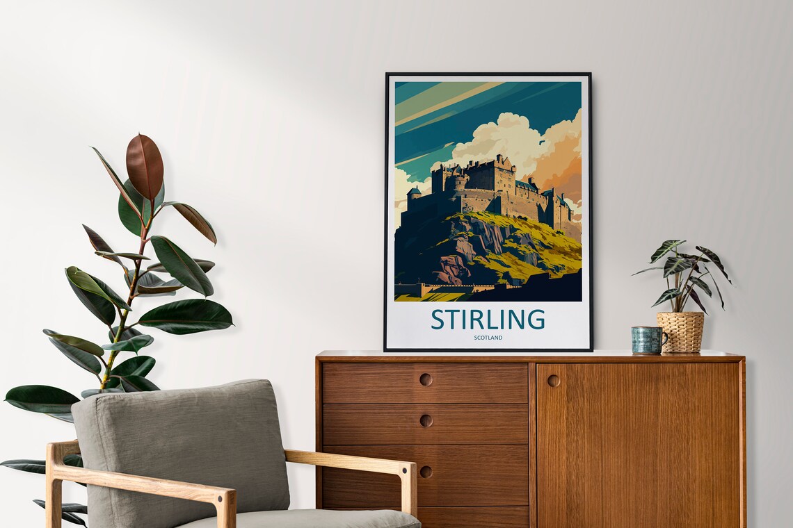 Stirling Travel Poster, Scotland City Wall Art - Image 2