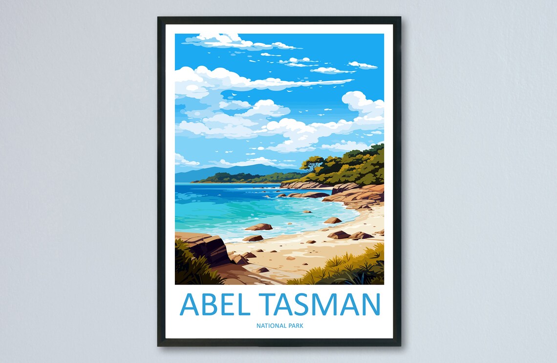 Abel Tasman National Park Turquoise Beach Golden Coastline Print