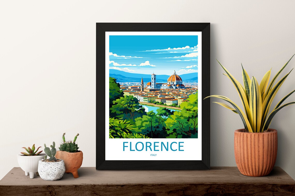Florence Italy Travel Print Wall Art Poster - Image 3