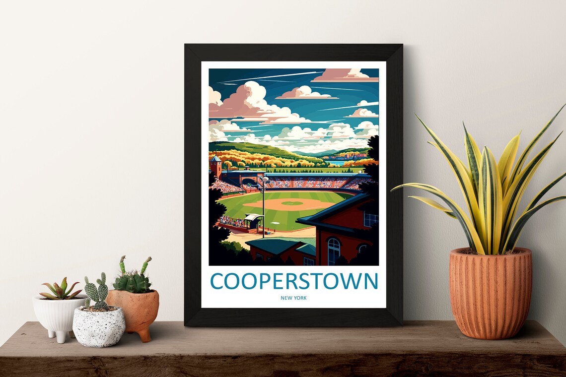 Cooperstown Travel Poster, New York State Art Print - Image 3