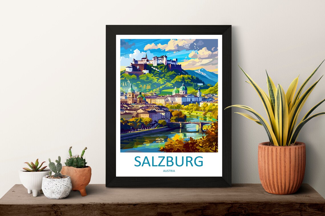 Salzburg Travel Poster, Cityscape Wall Art - Image 3
