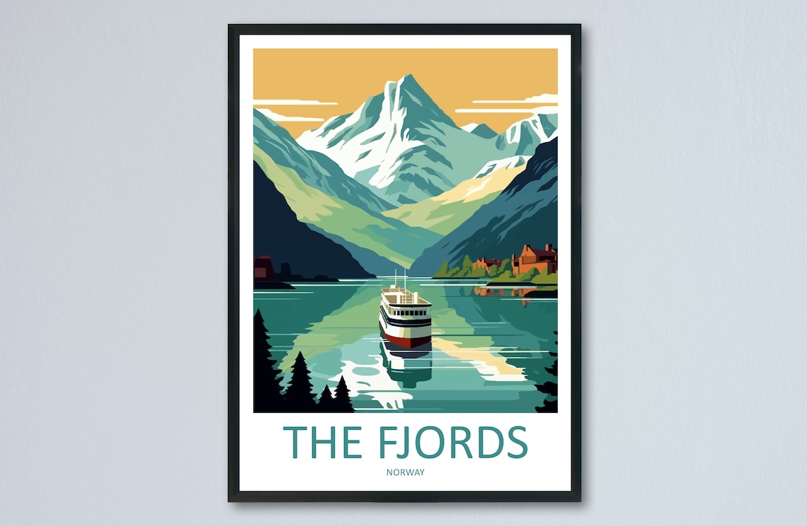 The Fjords Norway Mountains Art Print