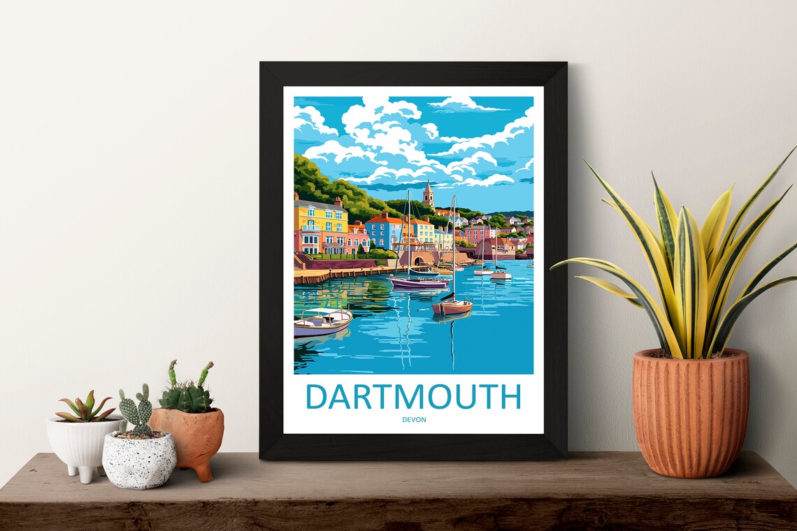 Dartmouth Travel Poster, England Wall Art Print - Image 3
