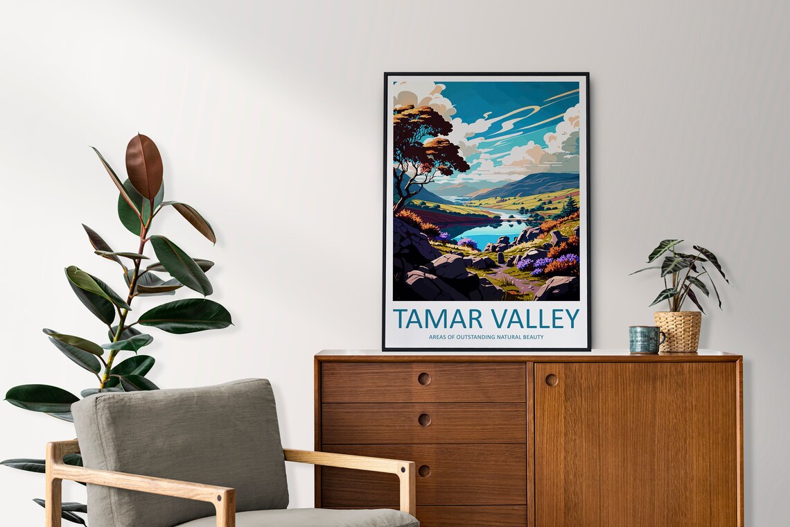 Tamar Valley Travel Poster, Place-Inspired Wall Art - Image 2