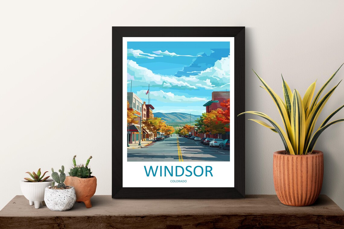 Windsor Colorado Travel Poster, Home Decor Wall Art - Image 3