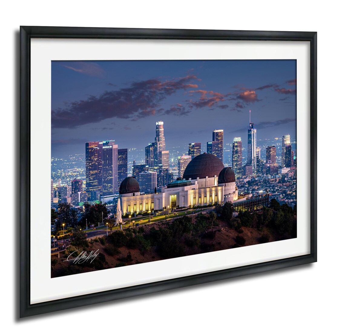 Los Angeles Griffith Observatory Skyline, Mid-Century Modern Art Print