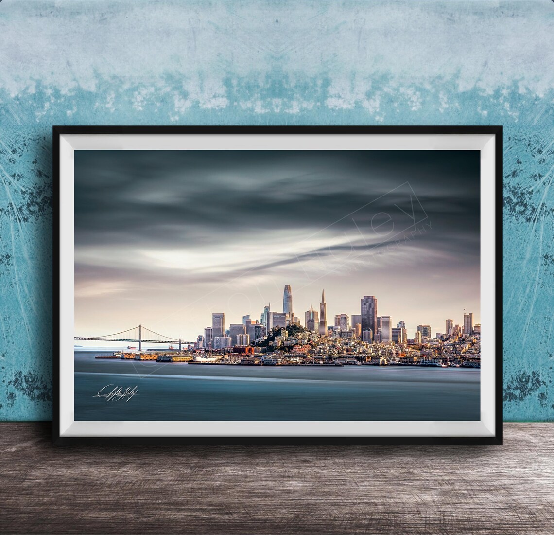 San Francisco Wall Art Iconic Skyline From Alcatraz City Lights