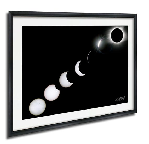 Great Eclipse Signed Solar Map Art Print