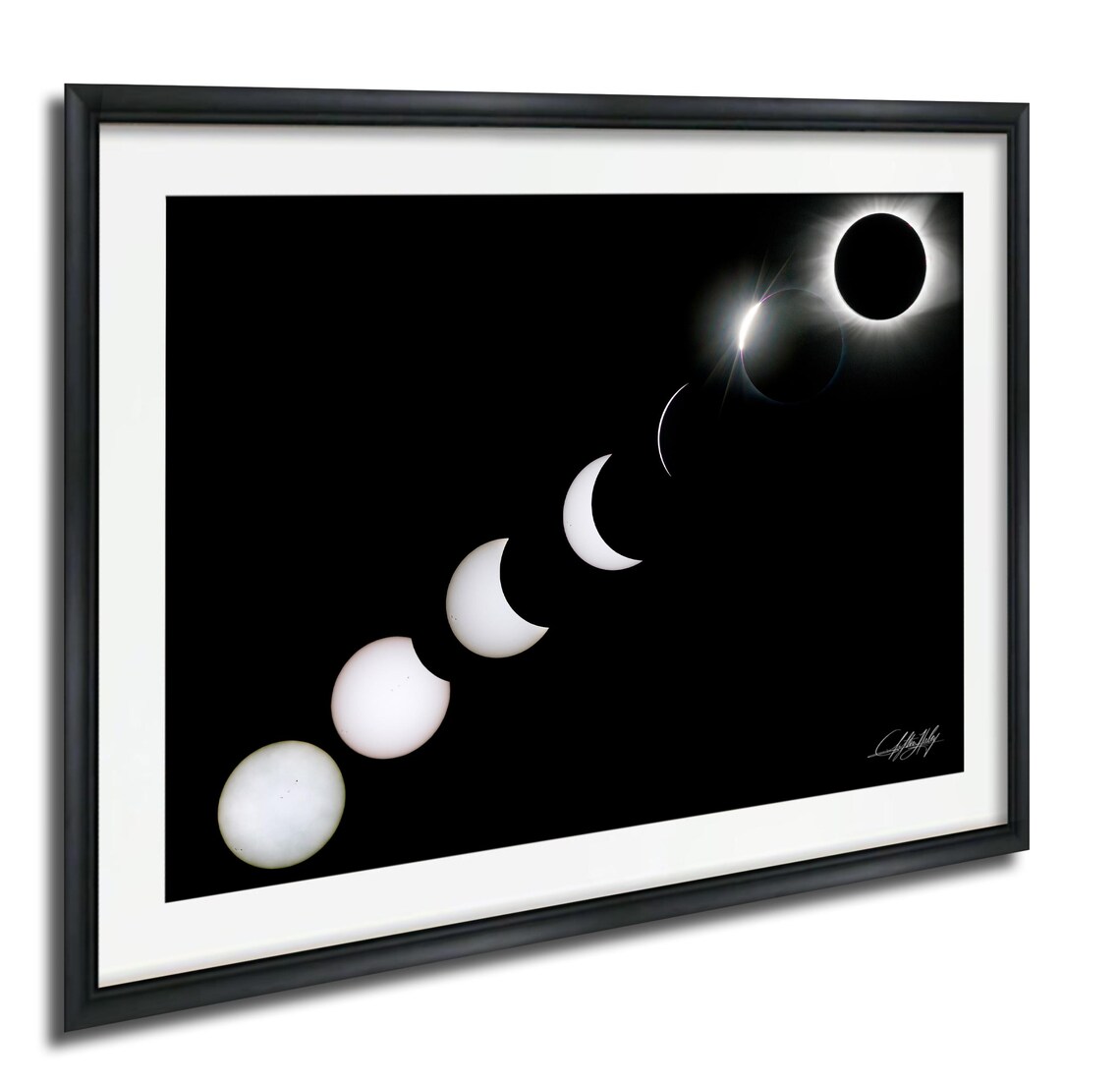 Great Eclipse Signed Solar Map Art Print