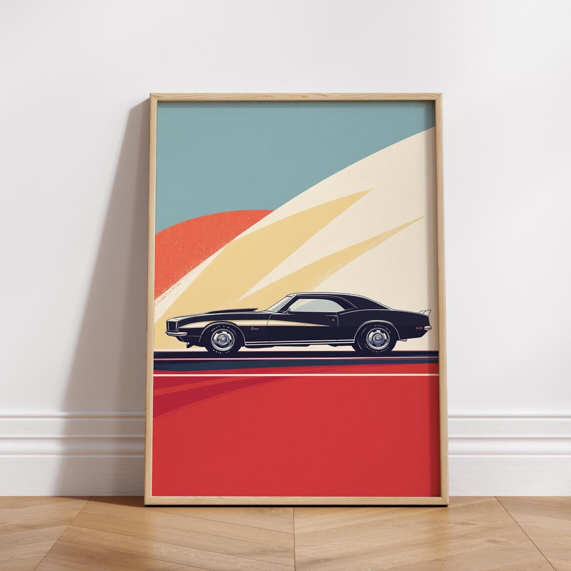 Retro Muscle Car Wall Art Print Vintage Poster For Enthusiasts Automotive Lovers Home Decor