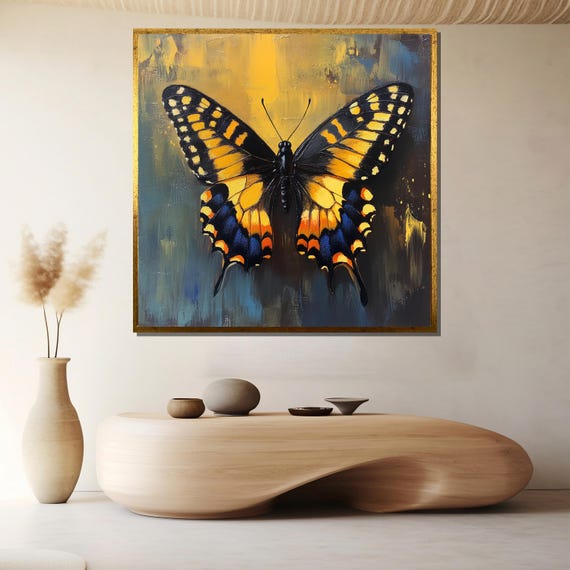 Vibrant Butterfly Painting Stunning Wall Art Gift For Nature Lovers And Elegant Home Decor