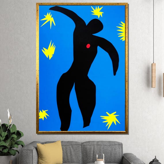 Henri Matisse Painting Icarus From Jazz Series Modern Abstract Wall Art Unique Gift For Home Or Office Decor