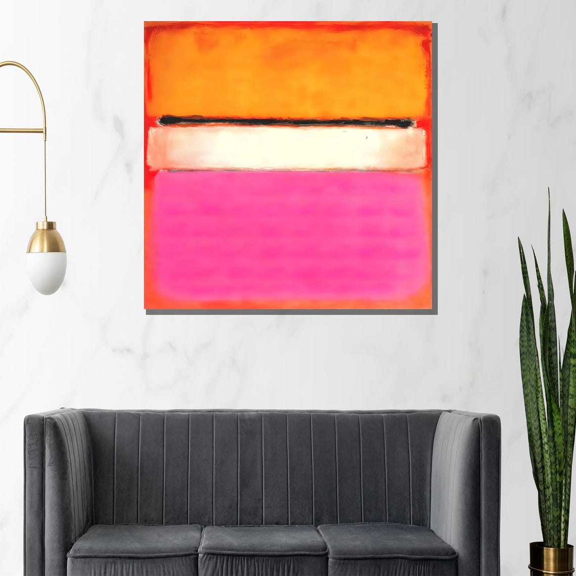 Mark Rothko Pink and Orange Warm Luminous Color Field Poster - Image 3