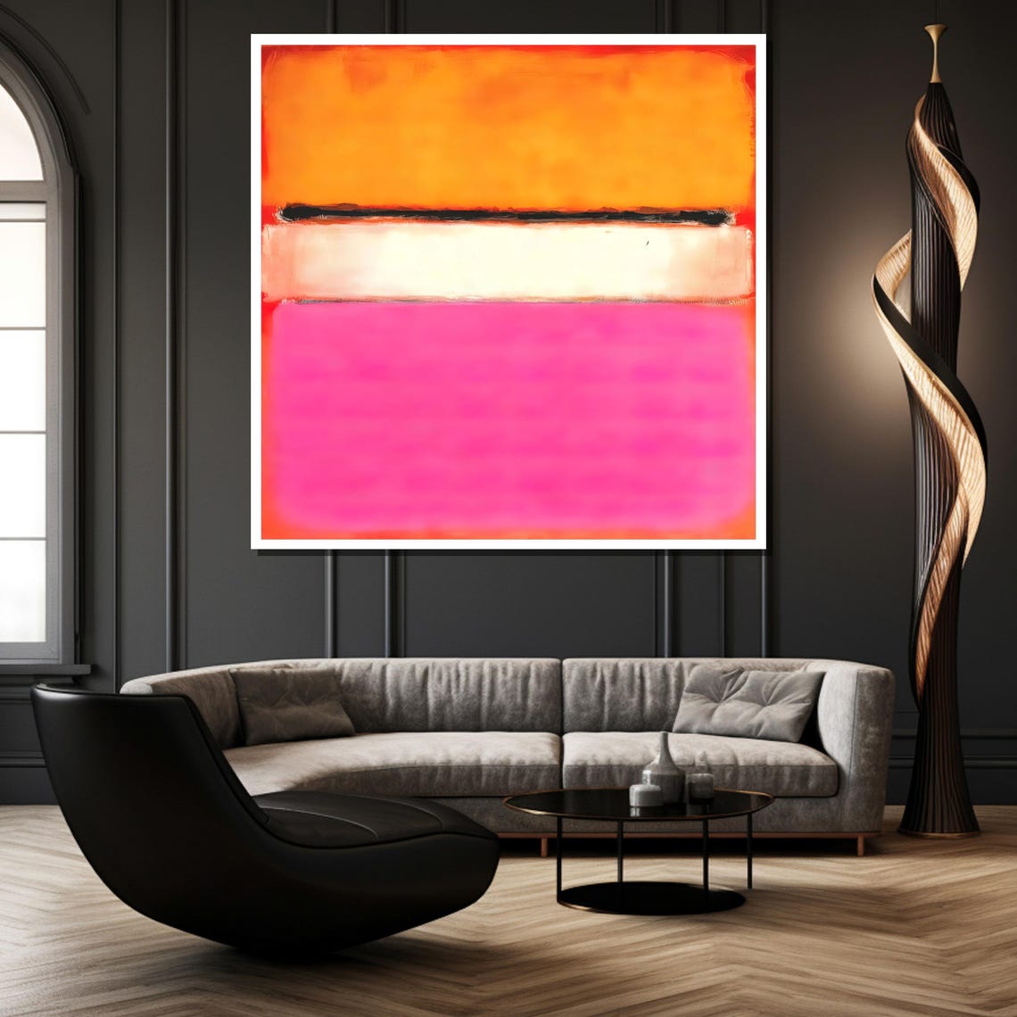 Mark Rothko Pink and Orange Warm Luminous Color Field Poster - Image 4