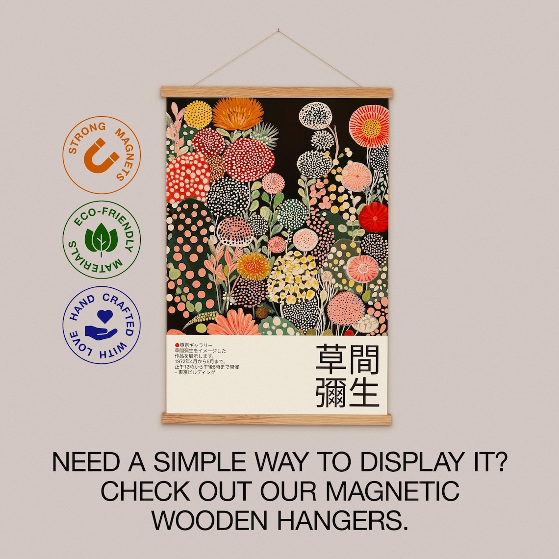 Yayoi Kusama-Inspired Abstract Wall Art Print - Image 2
