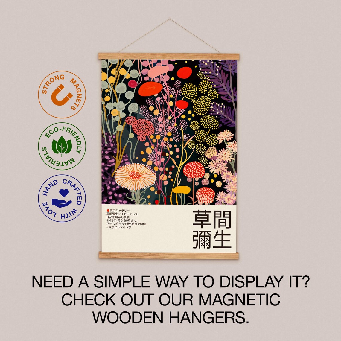Yayoi Kusama Inspired Botanical Polka Art Print - Image 2