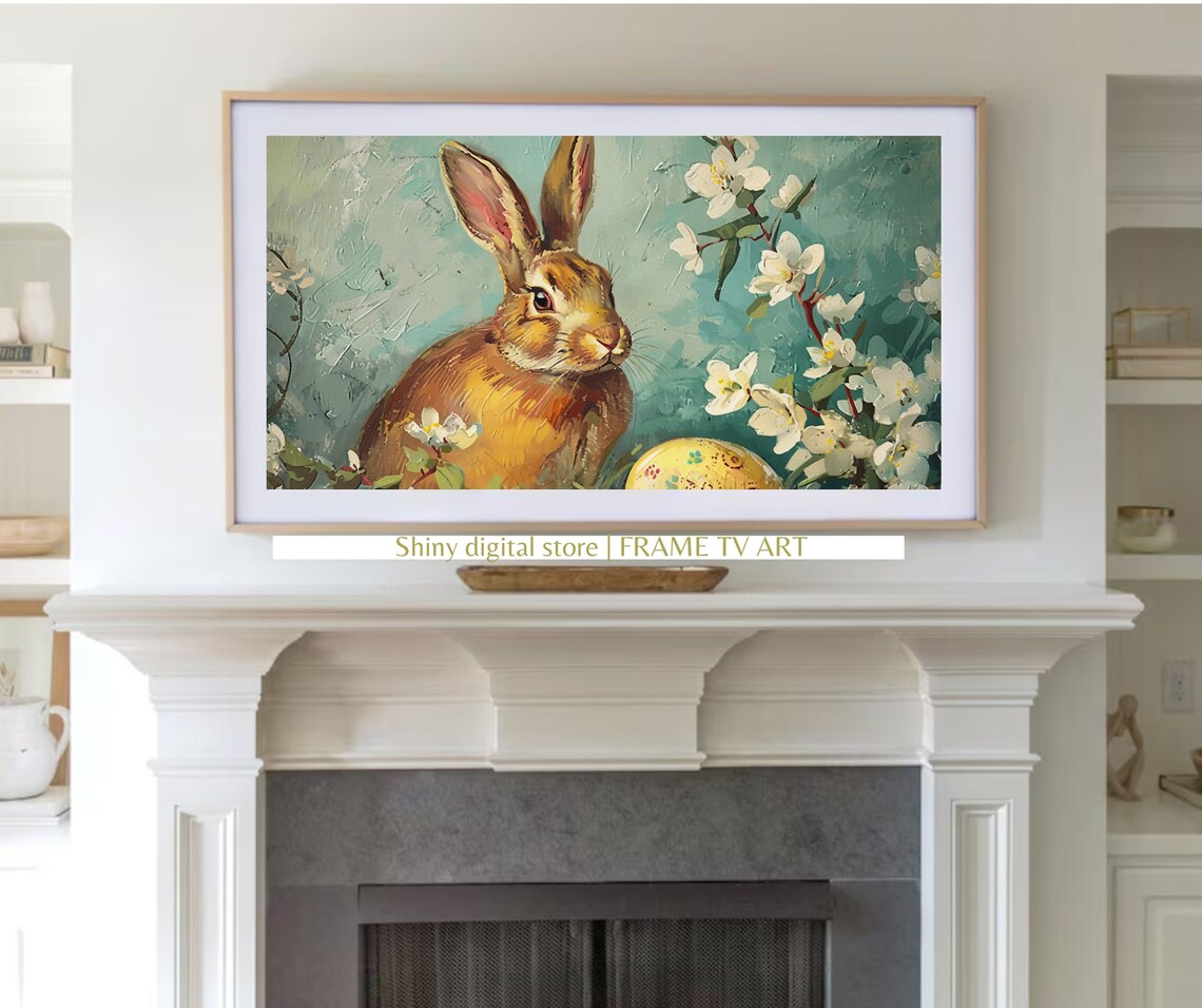Easter Bunny Picture Frame, Cute Spring Decor - Image 2