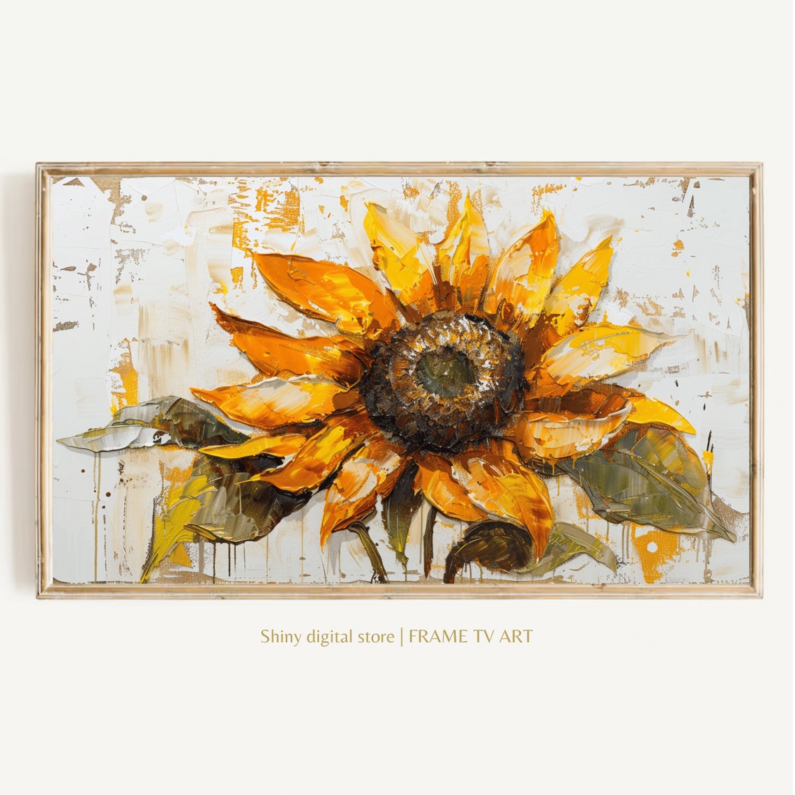 Sunflower Art Tv Sunflower Art Print Art For Tv Frame Art Tv Botanical Art Tv Art Frame Art For Tv Sunflower Photography