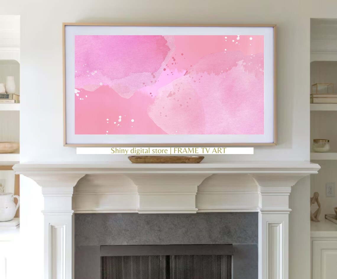 Abstract Pink Frame TV Art, Modern Minimal Decor - Image 3
