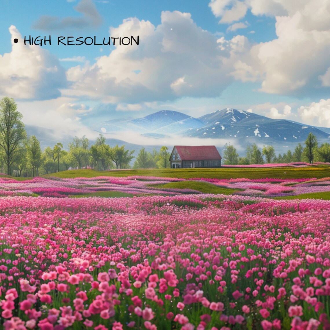 Spring Flowers Farmhouse Wall Art, Rustic Decor - Image 3