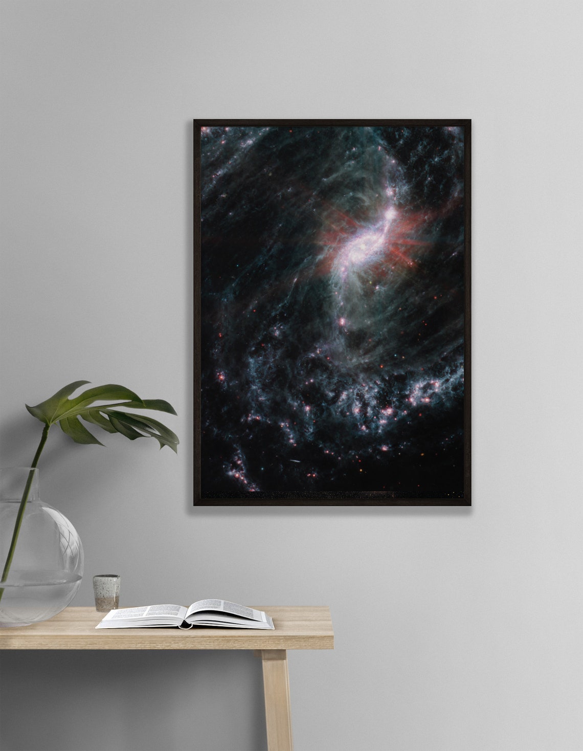 NGC 1365 Barred Spiral Galaxy Swirl Deep Space Photo Wall Poster