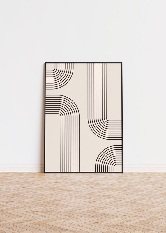 Abstract Lines Art No2 Poster Wall Printed